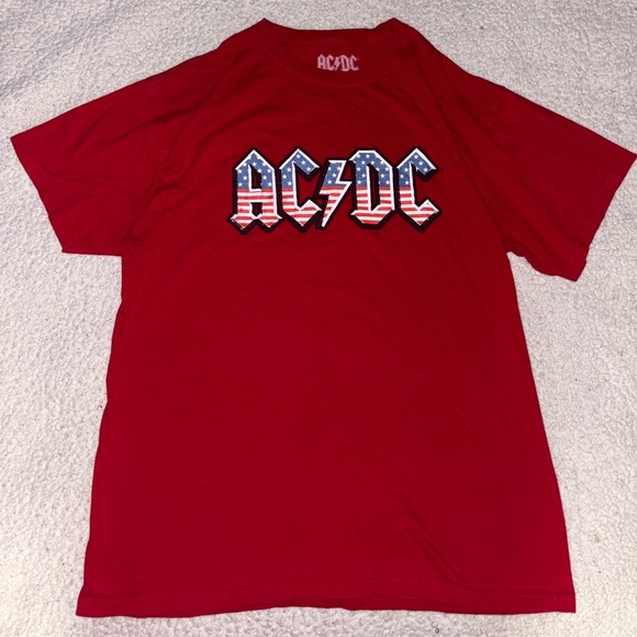 AC/DC Other - AC/DC Vibrant Red Cotton Tee
